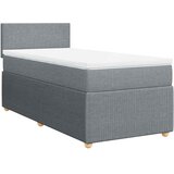 Box spring krevet s madracem svjetlosivi 90x190 cm od tkanine | shoptok.hr