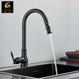 Kranig Kraanwerk Podeželsko in industrijsko | Mešalna pipa | Izvlecite cev | Veronika | Staro zlato in črno, (21732028) | Shoptok.si