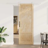  Klizna vrata Prirodna i bijela 83 x 232 cm Masivna borovina | shoptok.hr