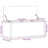 vidaXL Kutija za pohranu boja betona 90 x 35 x 35 cm konstruirano drvo | shoptok.hr