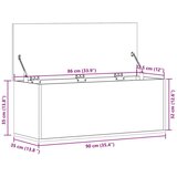 vidaXL Škatla za shranjevanje betonsko siva 90x35x35 cm inženirski les | Shoptok.si