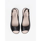 GOODIN Black openwork wedge sandals | Shoptok.si