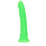 REALROCK Slim Realistic Dildo with Suction Cup Glow in the Dark 20cm Green | shoptok.hr