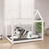  Krevet za pse bijeli 111x80x100 cm od masivne borovine | shoptok.hr