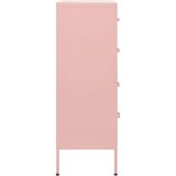 vidaXL Ladičar ružičasti 80 x 35 x 101,5 cm čelični | shoptok.hr