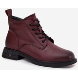 VINCEZA Insulated Leather Women's Boots Low Heel | shoptok.hr
