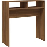 Maison Chic konzolna miza - miza ob steni rjav hrast 78x30x80 cm konstruiran les, (21785762) Cene