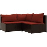 Maison Chic Seti vrtnega pohištva - Vrtna garnitura - Vrtni pohištvo set 3-delna z blazinami rjav poli ratan, (21810876) | Shoptok.si