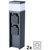 Brilagi Spoljašnja lampa sa 2 SCHUKO utičnice PILLAR 1xG9/11W/230V IP44 antracit | Eponuda.com