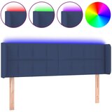 Maison Chic LED Posteljno vzglavje - Vzglavna omarica - Nočna omarica modro 147x16x78/88 cm blago, (21709640) Cene
