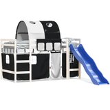  The Living Store Otroški pograd s tunelom bel in črn 90x200 cm trdna borovina - Otroški Pograd, (21448846) | Shoptok.si