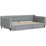  Dnevni krevet na razvlačenje svjetlosivi 100x200 cm od tkanine | shoptok.hr