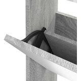 Ormarić za cipele s ogledalom 3razine boja hrasta 63x17x102,5cm | shoptok.hr