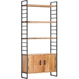 Police za knjige s 4 razine 80x30x180 cm masivno bagremovo drvo | shoptok.hr