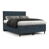 Maison de Rêve Temno modra oblazinjena zakonska postelja s prostorom za shranjevanje 200x200 cm Senses – | Shoptok.si