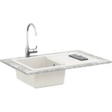 vidaXL Umivalnica Bela 780 x 500 mm 80% Kvarc in 20% Smola - - Bela - 17.82 - 780 x 500 mm - 2025--Uvoz_2 | Shoptok.si