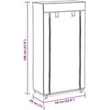 Ormarić za Cipele od Tkanine s Poklopcem 58 x 28 x 106 cm Smeđa | shoptok.hr