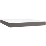 Krevet s oprugama i madracem sivi 180 x 200 cm od umjetne kože | shoptok.hr