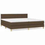 Maison Chic Box spring postelja - Vzmetna postelja z vzmetnico temno rjav 200x200 cm blago SL12945, (21904583) | Shoptok.si