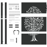 vidaXL Vrtna vrata Drugo Črna 105 x 150 cm Jeklo s prašnim premazom | Shoptok.si