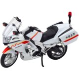 Metalni motor za igru sa zvučnim i svjetlosnim efektima 1:12 - bijeli sa crveno/žutim linijama | shoptok.hr