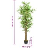 vidaXL Umetno bambusovo drevo 1288 listov 180 cm zeleno | Shoptok.si
