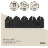Umbra Mat črn jeklen stenski obešalnik 43 cm Saloon – | Shoptok.si