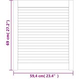  Vrata za omarico z letvicami 4 kosi 69x59,4 cm trdna borovina, (21413423) | Shoptok.si
