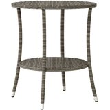 Bistro set od 3 komada s jastucima, sivi poliratan | shoptok.hr