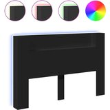 Maison Chic posteljno vzglavje - vzglavna omarica - nočna omarica led črna 160x16,5x103,5 cm, (21704344) Cene