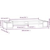  Stojalo za zaslon 100x27,5x15 cm trdna borovina | Shoptok.si