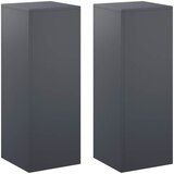  Stalak za biljke 2 pcs Antracit 30 x 30 x 80 cm Pocinčani čelik Slike