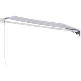 Tenda na uvlačenje plavo-bijela 4,5x3 m od tkanine i aluminija | shoptok.hr
