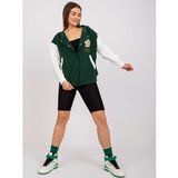 Fashion Hunters Dark green baseball hoodie | Shoptok.si