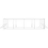 Vanjski kavez za pse srebrni 8 x 8 x 2 m od pocinčanog čelika | shoptok.hr