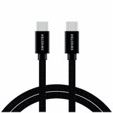 Swissten kabel USB-C/USB-C , platneni, 2 m, crni | shoptok.hr
