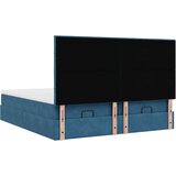 vidaXL Otomanski okvir kreveta s madracima plavi 200x200cm baršunasti | shoptok.hr