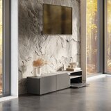 TemaHome Črna TV omarica v betonskem dekorju 180x38 cm Verone – | Shoptok.si