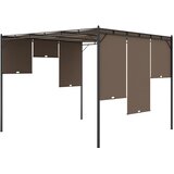  Vrtna sjenica s bočnim zastorom 3 x 3 x 2,25 m smeđe-siva | shoptok.hr
