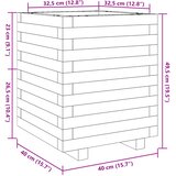  Vrtna sadilica bijela 40 x 40 x 49,5 cm od masivne borovine | shoptok.hr