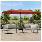 vidaXL Dvostruki suncobran terakota 449 x 245 cm | shoptok.hr