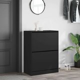 vidaXL Ormarić za cipele s 2 preklopne ladice crni 80x42x108 cm | shoptok.hr