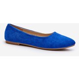 EVENTO Women's Blue Suede Ballerina Flats Kommia | shoptok.hr