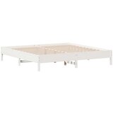  The Living Store Posteljni okvir brez vzmetnice bel 180x200 cm trdna borovina - Posteljni Okvir, (21500977) | Shoptok.si