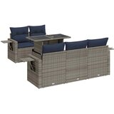  6-dijelni set vrtnih sofa s jastucima sivi od poliratana | Eponuda.com