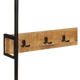  Stalak za odjeću s kotačima 90x35x190 cm drvo manga i željezo | shoptok.hr