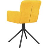  Vrtljiv jedilni stol 2 kosa rumen žamet | Shoptok.si