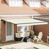 vidaXL Retraktilna tenda krema 400x300 cm blago - - Krem - 33.94 - 400x300 cm - 2025- | Shoptok.si