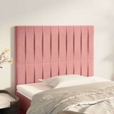  Posteljno vzglavje 2 kosa roza 90x5x78/88 cm žamet Cene