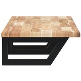 Zidna polica za umivaonik od čelika i masivnog bagremovog drva Smeđa 160 x 40 x 2 cm | Shoptok.si